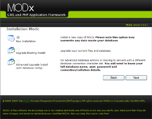 インストールモード設定