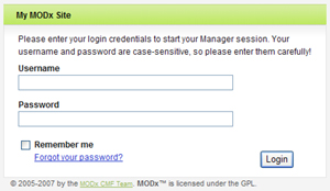 管理ログイン画面